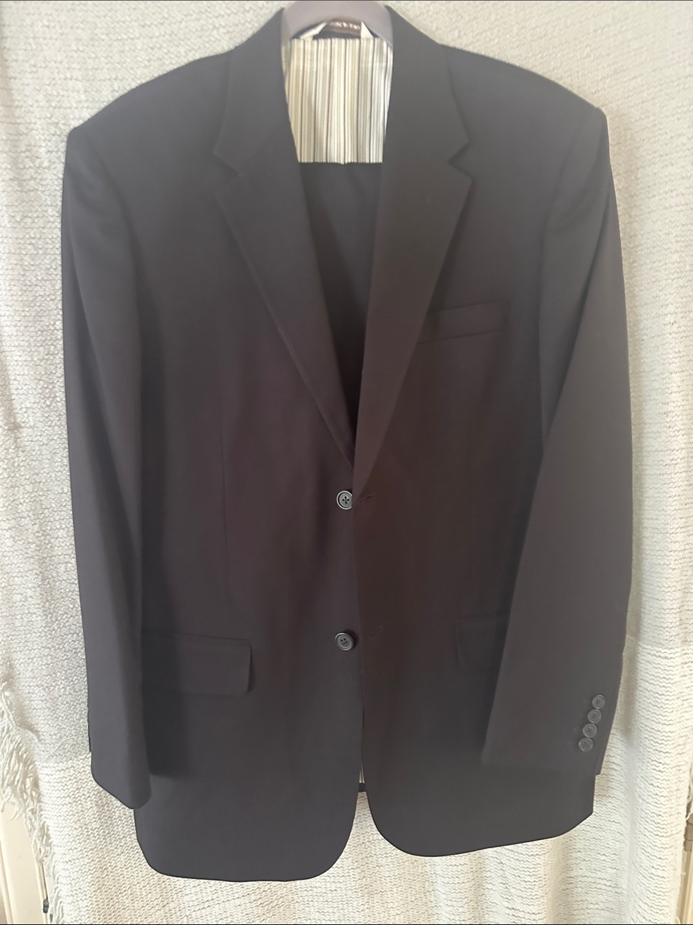 Perry Ellis Men's Dark Black Two-Button Sport Coat